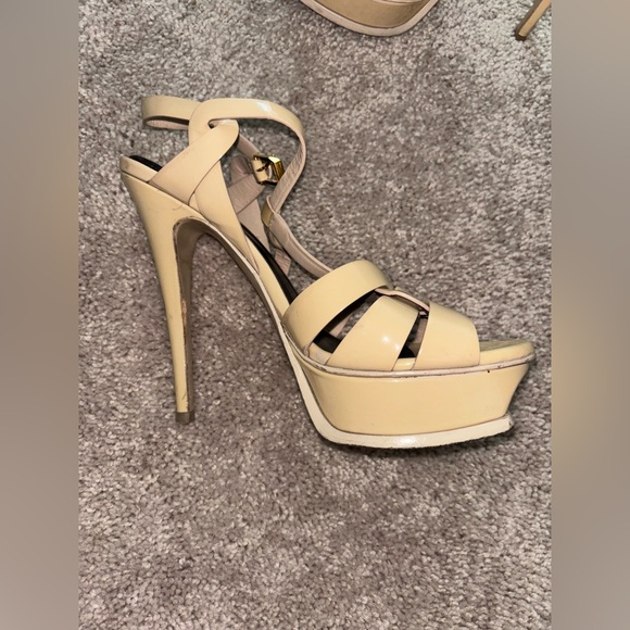 Saint Laurent Tribute, leather platform sandal - Picture 8 of 12